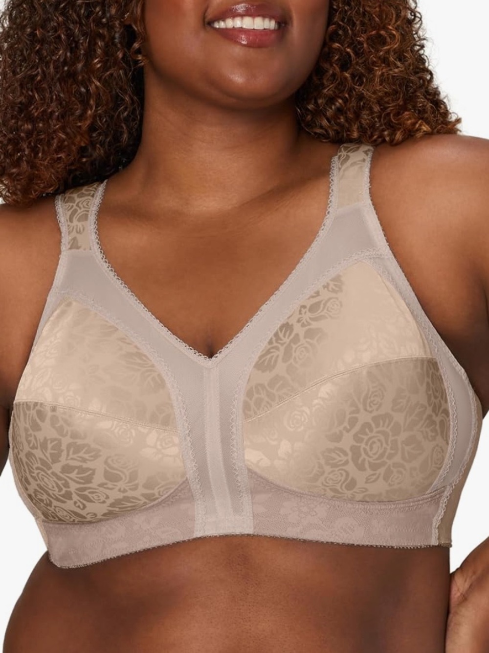 Playtex Women's Wireless Bra, 18 Hour Plus Size 44C Full Coverage Toffee
